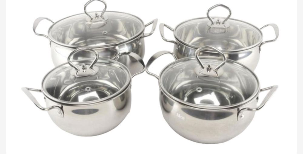 Новый набор кастрюль, 4 шт