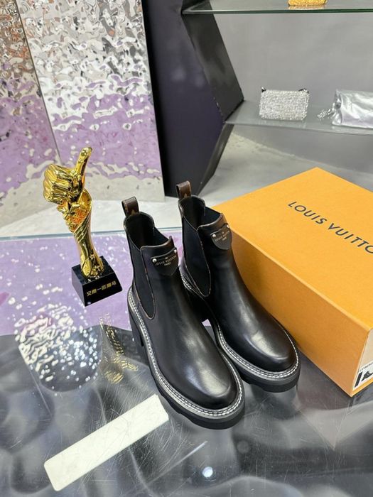 Botki Louis Vuitton black leather