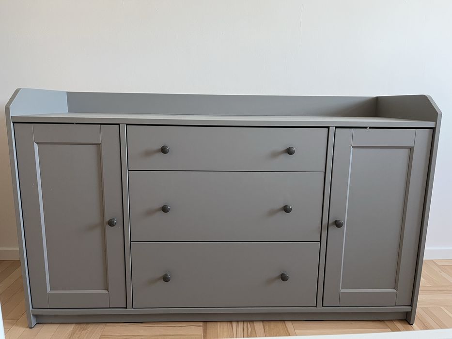 Szary kredens szafka wolnostojaca np. pod TV HAUGA IKEA