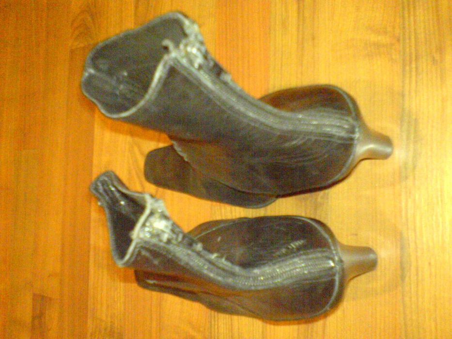 Buty Botki Szpilki Skóra Czarne rozm 41 obcas prawieNOWE NIEUŻYW OPAKO
