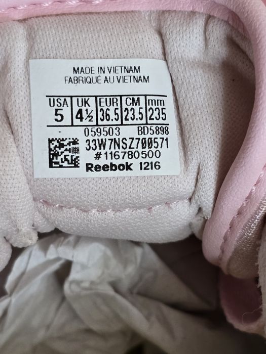 Buty Damskie Reebok Classic Leather Rozmiar 36.5 -23.5 cm Różowe NOWE