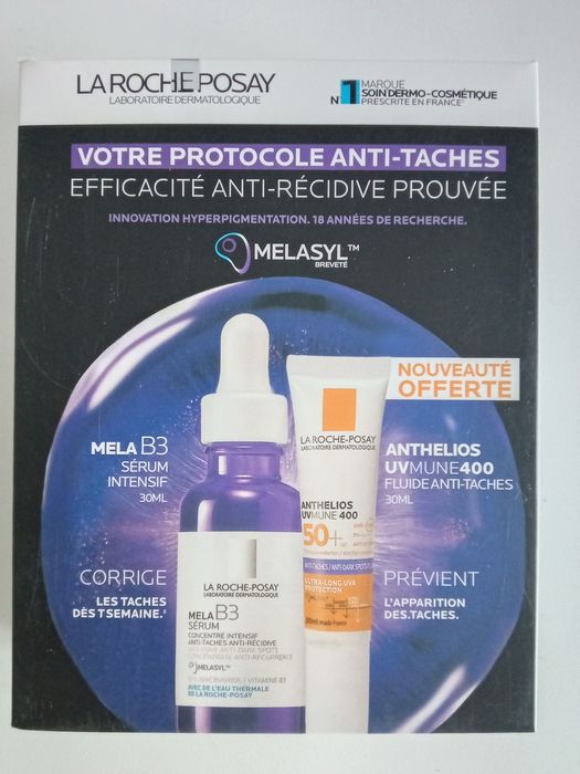 Zestaw La Roche-Posay krem do twarzy SPF 50 i serum na przebarwienia
