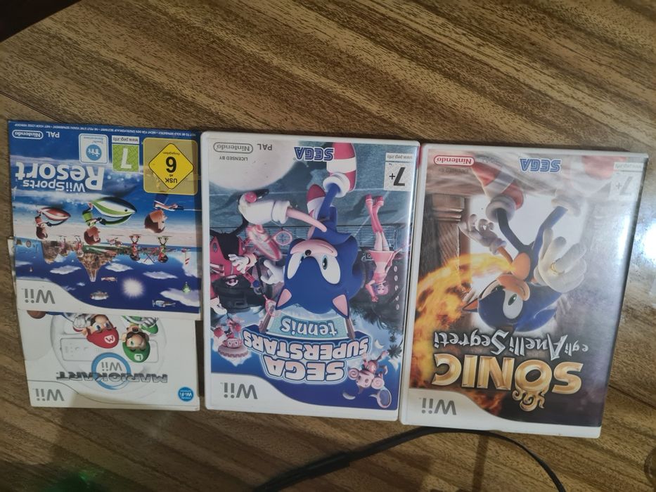 Wii com acessorios e jogos