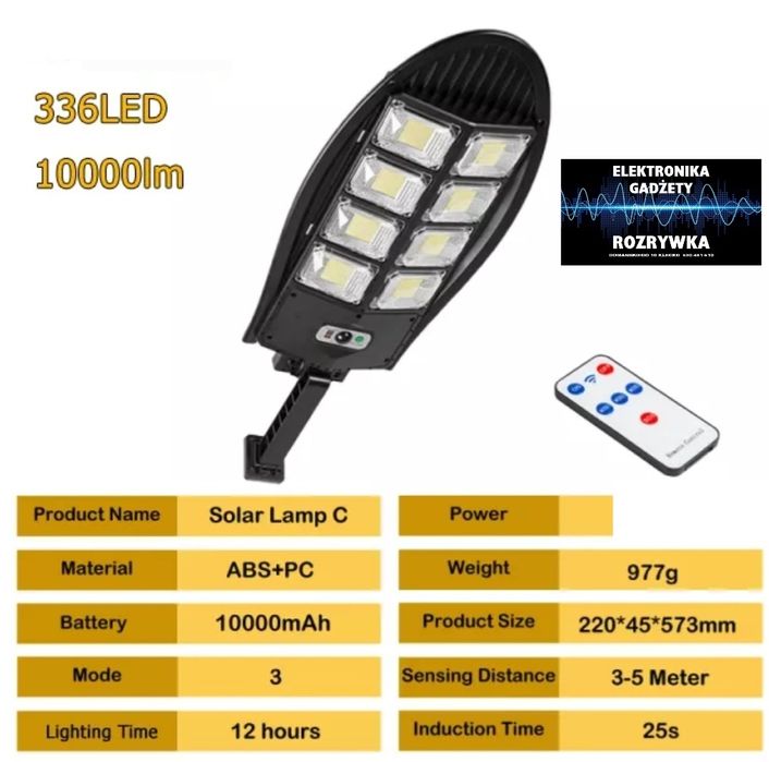 Lampa solarna 344 Sklep Gwarancja
