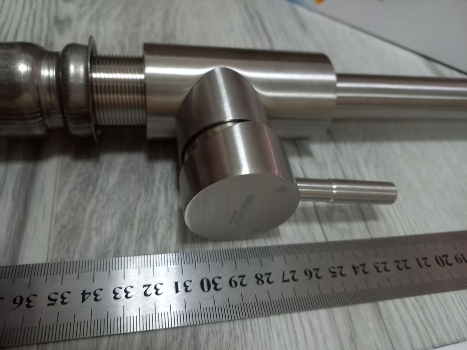 ГЕРМАНИЯ! Смеситель/змішувач/кран для кухни из нержавейки на гайке