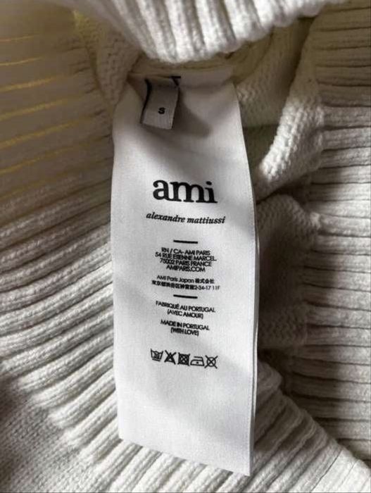 Sweter Ami Paris Alexandre Mattiussi Biały