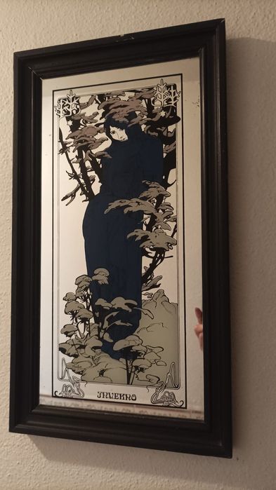 Quadros em espelho pintados  à mão