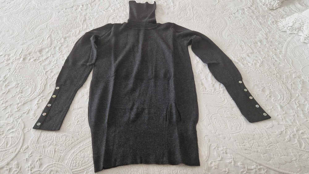 Camisola de Gola Alta, malha, Zara, tamanho S, nova