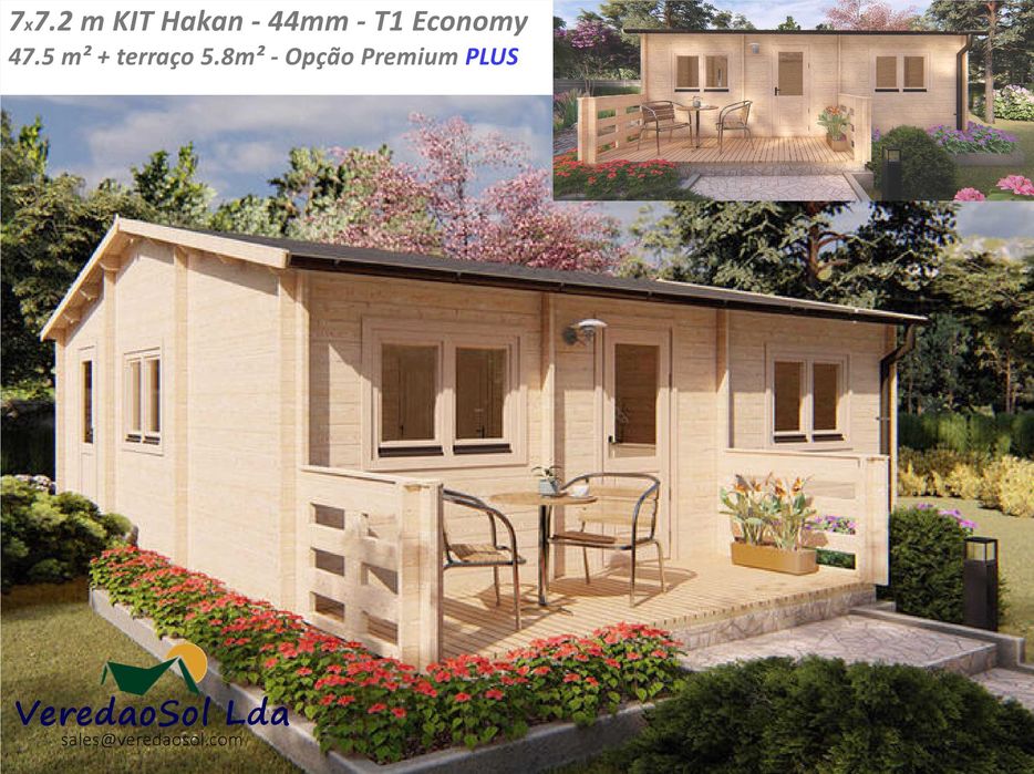 Casa Madeira HAKAN B Economy ou Premium PLUS T1 - Área 55.2m²