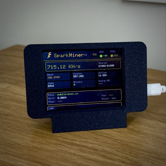 Компактний Solo Miner Bitcoin / Соло майнер SparkMiner v2