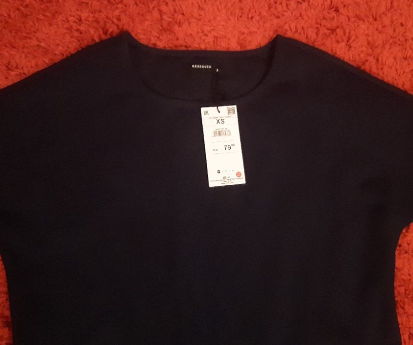 Granatowa elegancka sukienka Reserved XS NOWA