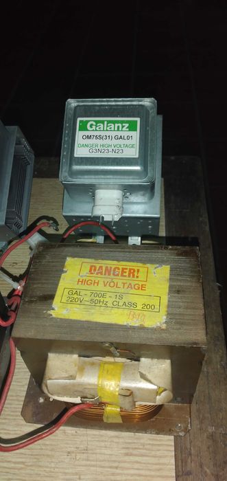 Transformador e magnetron microondas