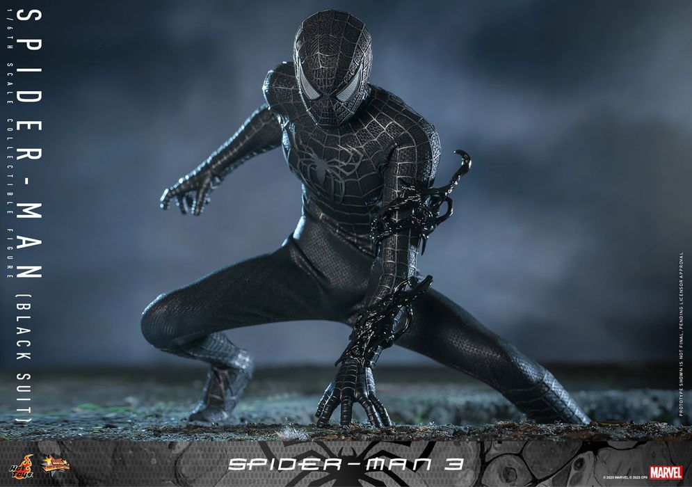 Фігурка 1/6 Hot Toys MMS727 Spider-Man (Black Suit) Spider-Man 3