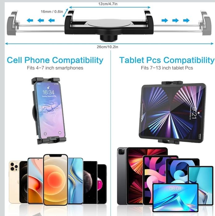 uchwyt na telefon do wózka widłowego  z metalowym zaciskiem E02/3