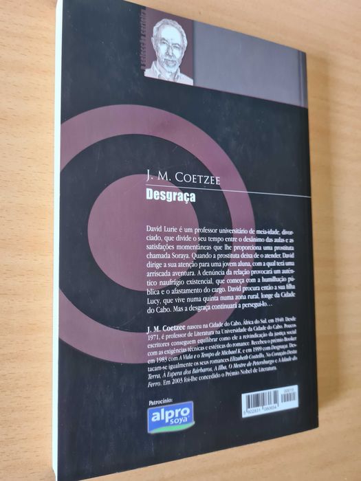 Livro "Desgraça" de J. M. Coetzee