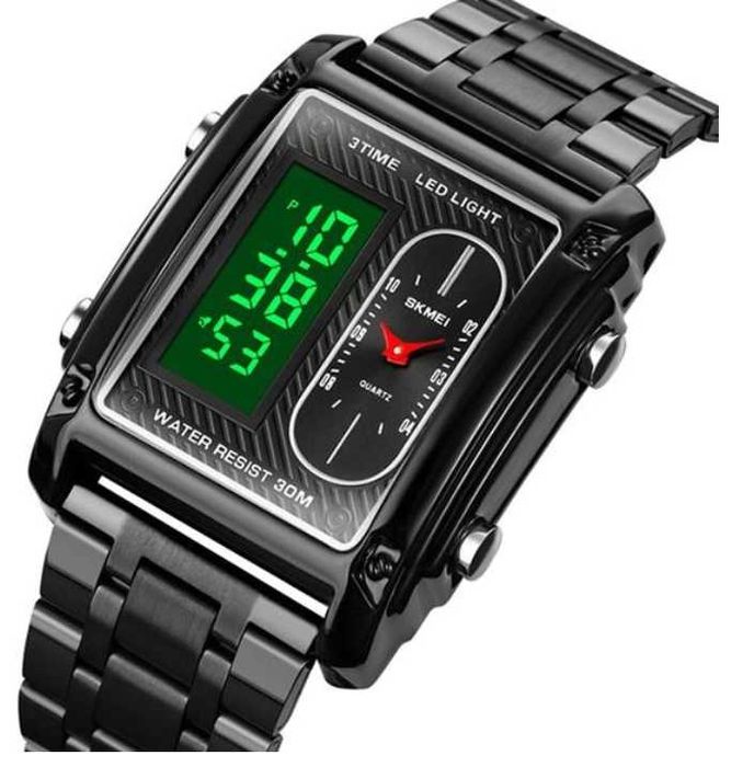 Чоловічий Годинник Skmei Petros 1868 Black Чорний Наручний