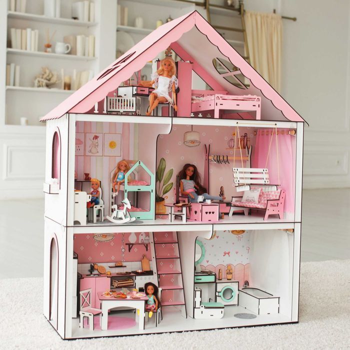 Ляльковий будинок великий дім дом для кукол Барби лол мебель в подарок