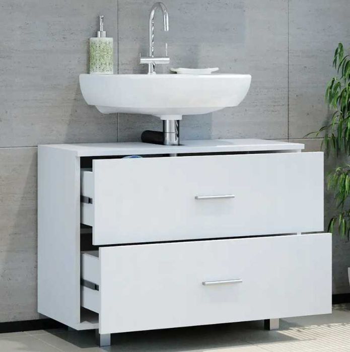 SZAFKA POD UMYWALKĘ biały mat 2 szuflady