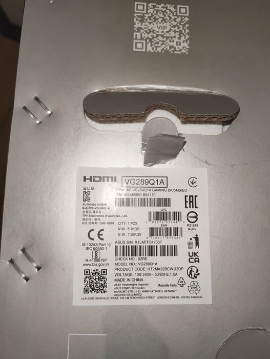 Monitor Asus VG289Q1A 4K IPS stan BDB