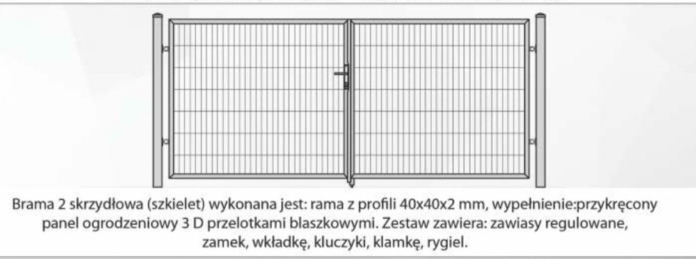 Brama 2 skrzydlowa wysokiej Jakosci