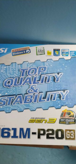 Placa gráfica, motherboard com processador e memória ram