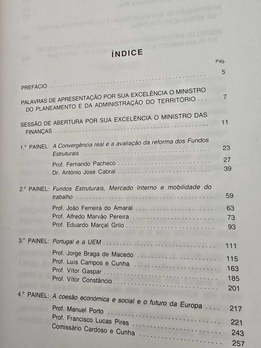 Fundos Estruturais - Que Futuro? Ministério Planeamento Adm Território