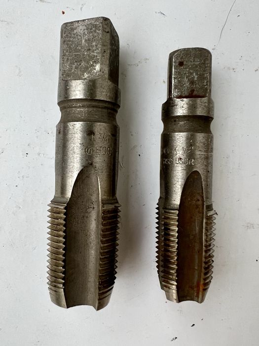 Gwintowniki stożkowe K 3/4" i K 1/2" HSS USSR / ZSRR (2 szt.)