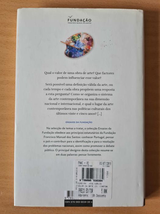 Livro "O Valor da Arte" de José Carlos Pereira