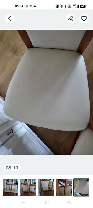 Krzesło drewniane tapicerka skórzana