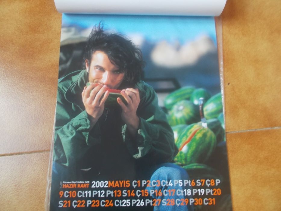 calendário de Tarkan 2002