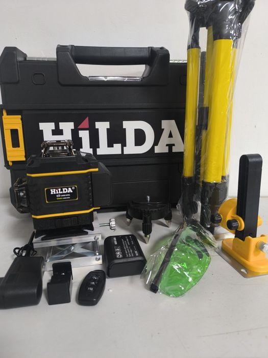 Рівень!Hilda 4d, з дисплеєм, 16променів! 2Акб +штатив!Нівелір