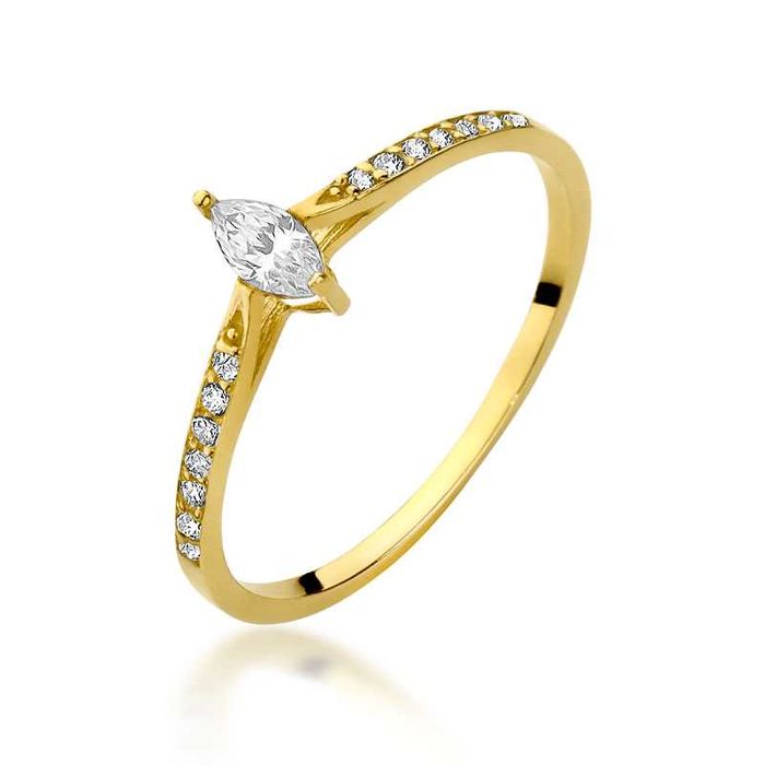 WYPRZEDAŻ 250zł/g 333 Złoty Pierścionek Z Cyrkoniami Zaręczynowy