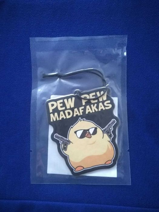 Автомобильный освежитель воздуха с рисунком «Pew Pew Madafakas»