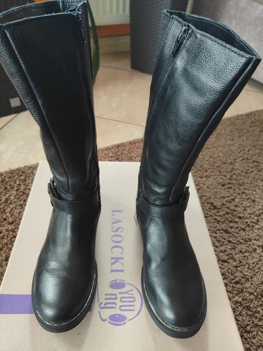 Sprzedam skórzane kozaki Lasocki r.36