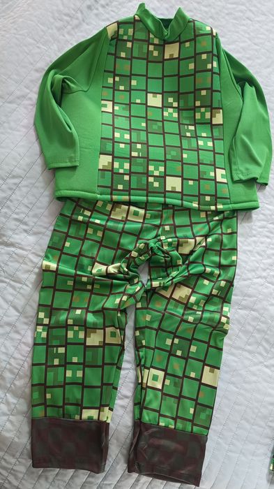 L 128-134 Minecraft Cleeper przebranie na bal karnawał