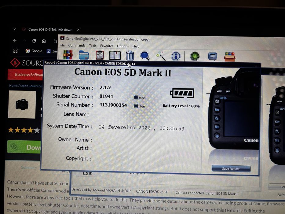 5D Mark II - Corpo + Extras