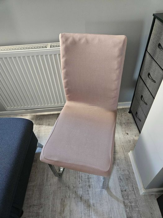 Pokrowce na krzesła elastyczne 4 sztuki beżowe cappuccino komplet