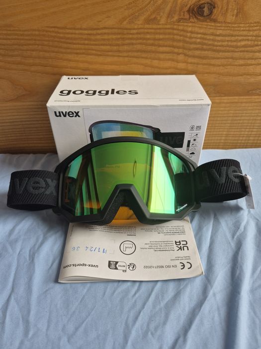 Gogle narciarskie UVEX zielone filtr S3