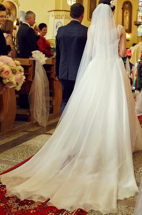 Suknia ślubna + tren SPOSA SP1511 stan idealny jak NOWA