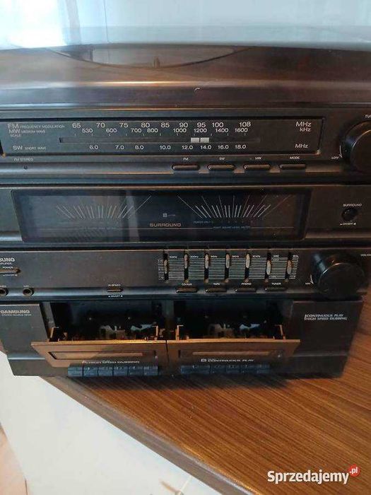 Wieża Samsung (tuner, 2x kaseta, gramofon)