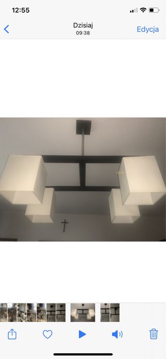 Drewniana lampa sufitowa