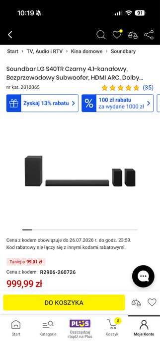 Soundbar LG  S40TR