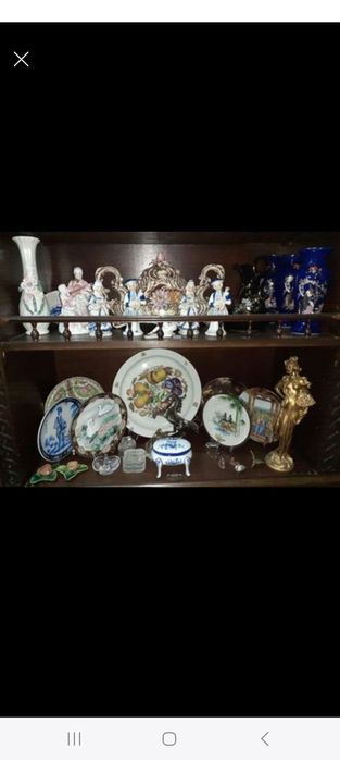 Copos, jarras, pratos decorativos limoges