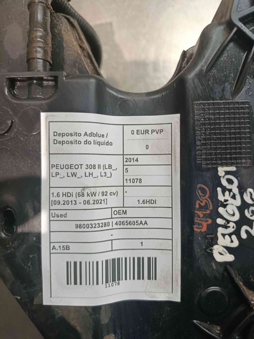 Depósito AdBlue PEUGEOT 308 II