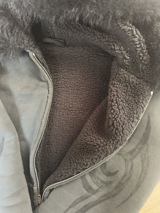 Balenciaga Fur hoodie bluza ocieplana z futrem