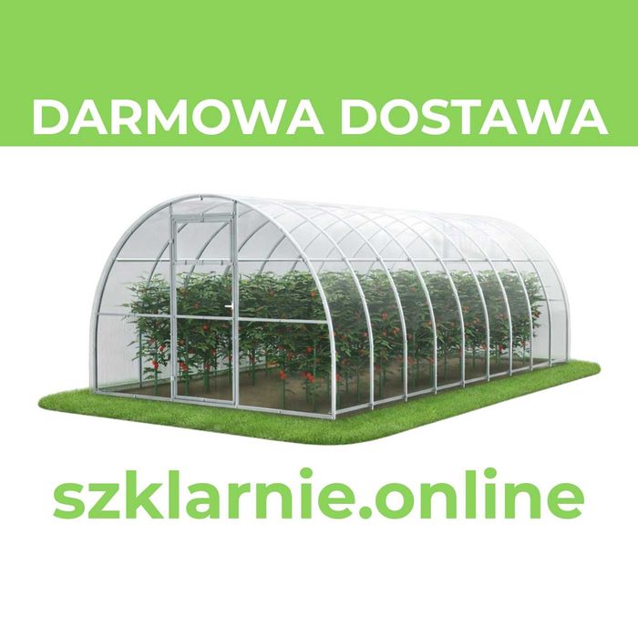 Szklarnia z poliwęglanu Tunel ogrodowy 2m/2,4m/3m/3,5m/4m | profile 20x20 / 40x20 | poliwęglan 3-8mm