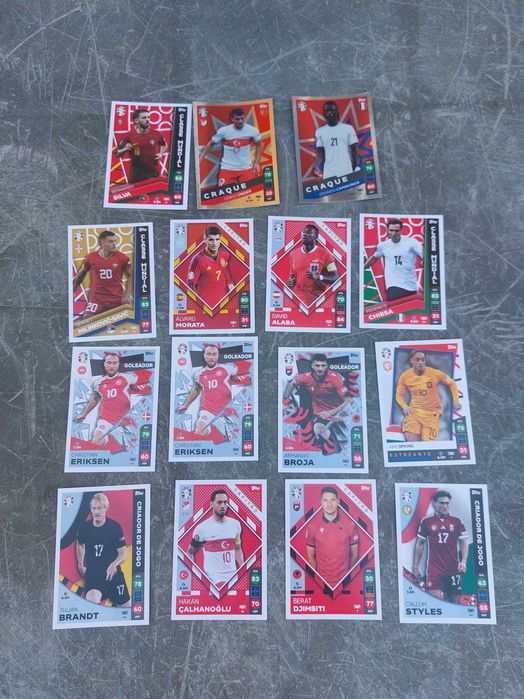 Lote Cartas Euro Match Attax