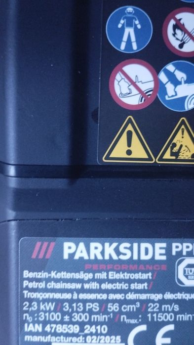 Piła spalinowa parkside z rozruchem