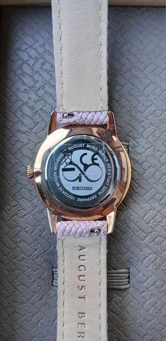 NOWY zegarek August Berg Serenity Pink Perlon - Rose Gold