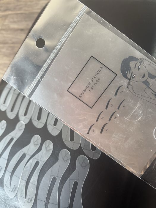 Szablony do brwi przezroczyste makijaż makeup eyebrows